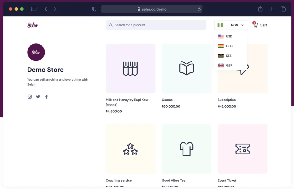 Selar: Africa's creator economy demo